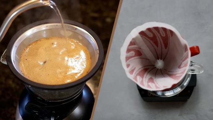 Comparing paper and metal filters for V60 pour over coffee