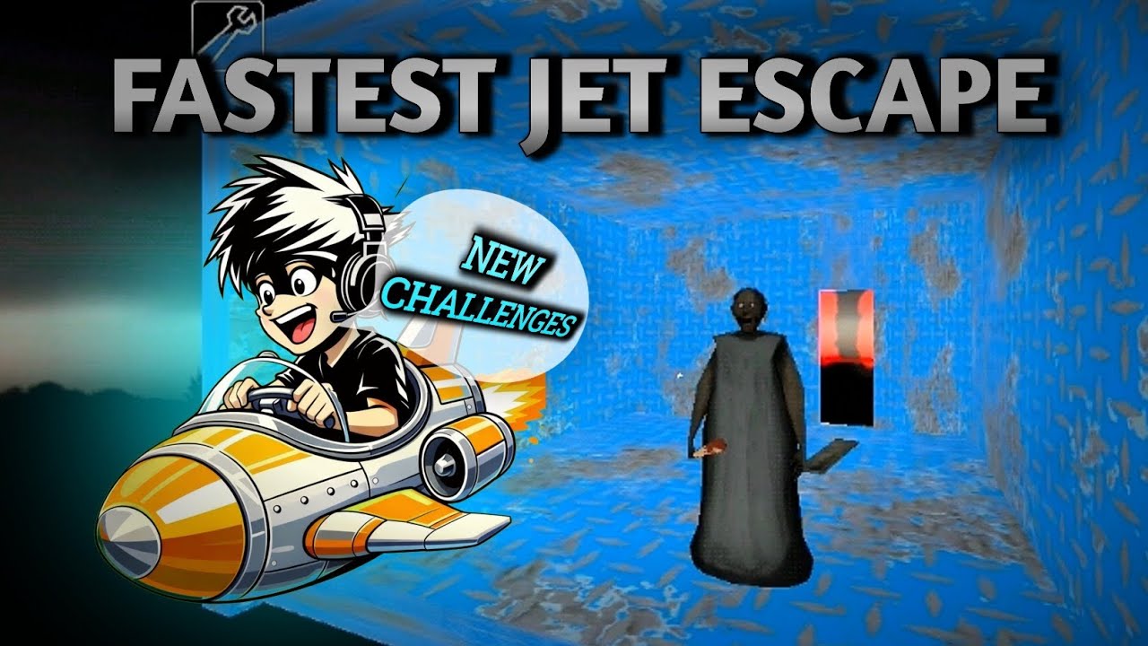 GRANNY 1 FASTEST JET ESCAPE WITH CHALLENGES [ 5 MINUTES + ONE DAY ESCAPE ]🔥