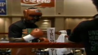 Evander Holyfield training for George Foreman April 1991 