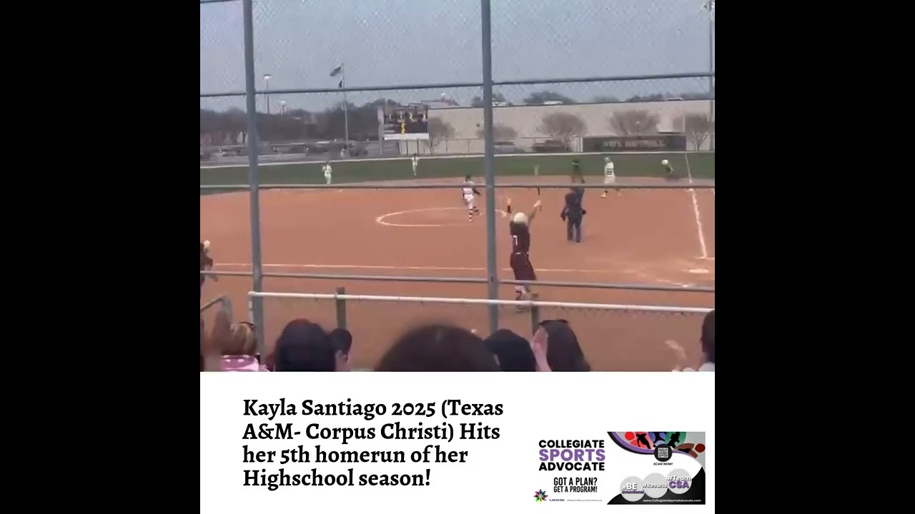 Kayla Santiago 2025 (Texas A&M- Corpus Christi) Hits her 5th homerun of her Highschool season!