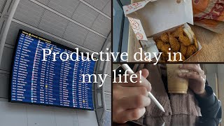 Productive day in my life Study vlog Going to the airport + Shein haul aestheticvlog