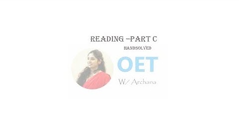 OET Reading Part C-Text 1- Paracetamol Overdose  (Whatsapp @ +917598851510)