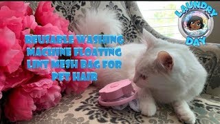 Reusable Washing Machine Floating Lint Mesh Bag For Pet Hair by DamaskCats 4,571 views 4 years ago 4 minutes, 50 seconds