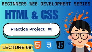 Lecture 8 : Create a Stylish HTML & CSS Profile Card |  Beginners Web Development Series in Hindi