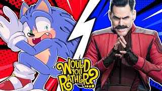 Movie Sonic And Jim Carrey Eggman Play Would You Rather?