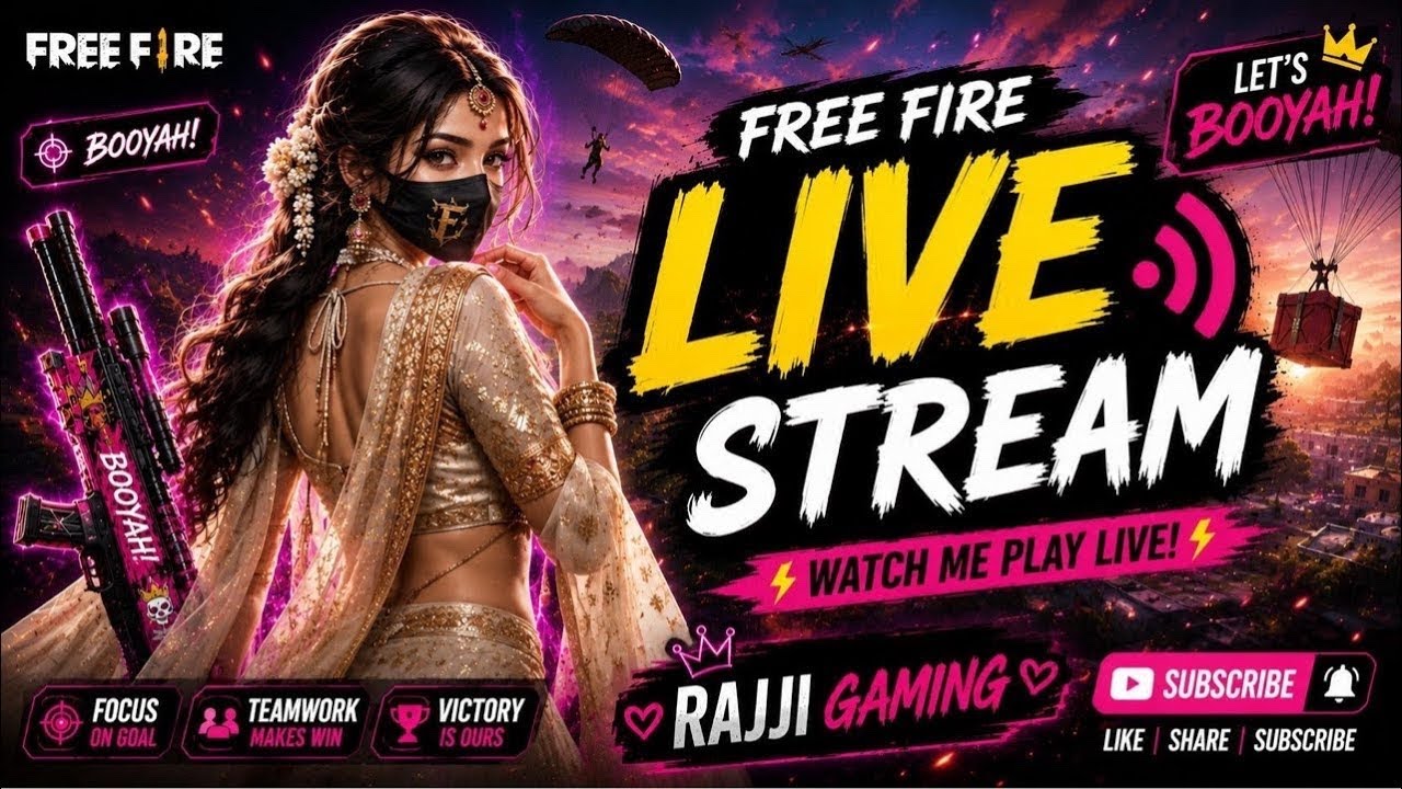 Guild Trails - Free Fire Telugu - Rajji Gaming Is Live - Telugu Gaming Live