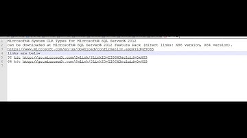 Microsoft® System CLR Types for Microsoft® SQL Server® 2012 Links