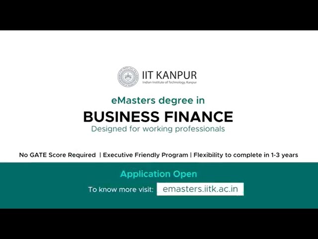IIT Kanpur launches e-masters degree programme in fintech management
