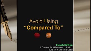Simple Sentences are Powerful 8: Compare Correctly