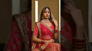 Royal Red Bride Look 😍Cinematic BridalPortrait#BridalPortrait#RoyalBride#RedLehenga#BridalPortrait