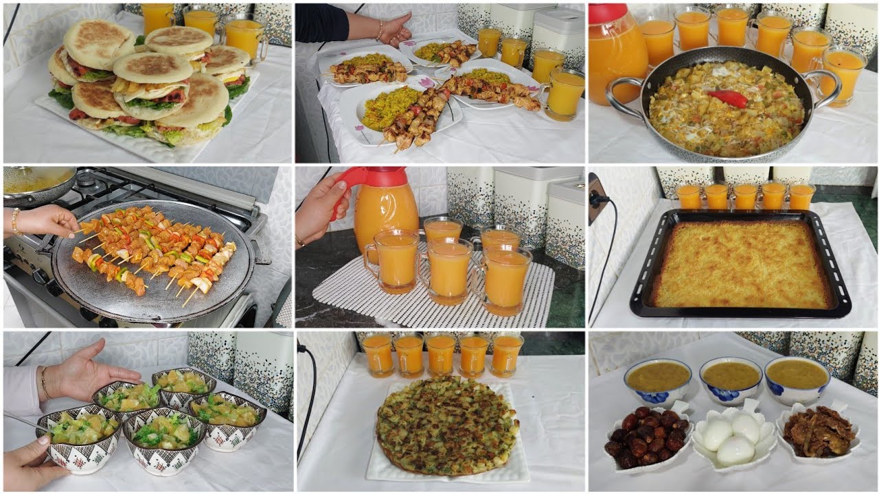 جدول الاكل الاسبوعي متكامل 🌹 كل نهار وجبة العشاء رائعة 👍 من الاتنين إلى السبت / تدبير البيت المغربي