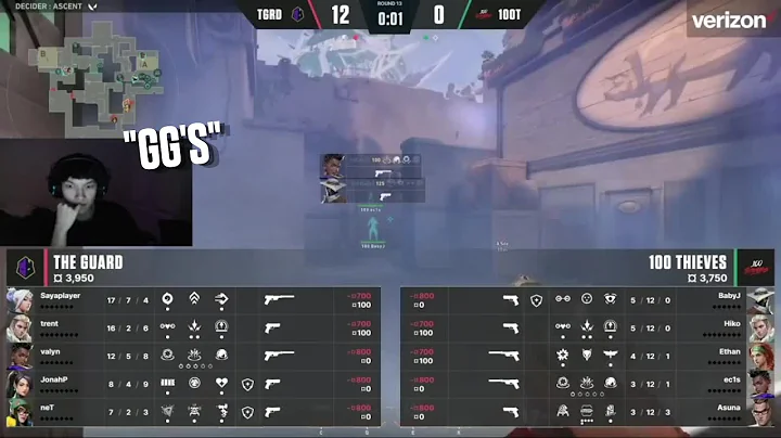 SINATRAA'S REACTION TO 100 THIEVES LOSS AGAINST THE GUARD! [13-0?!]