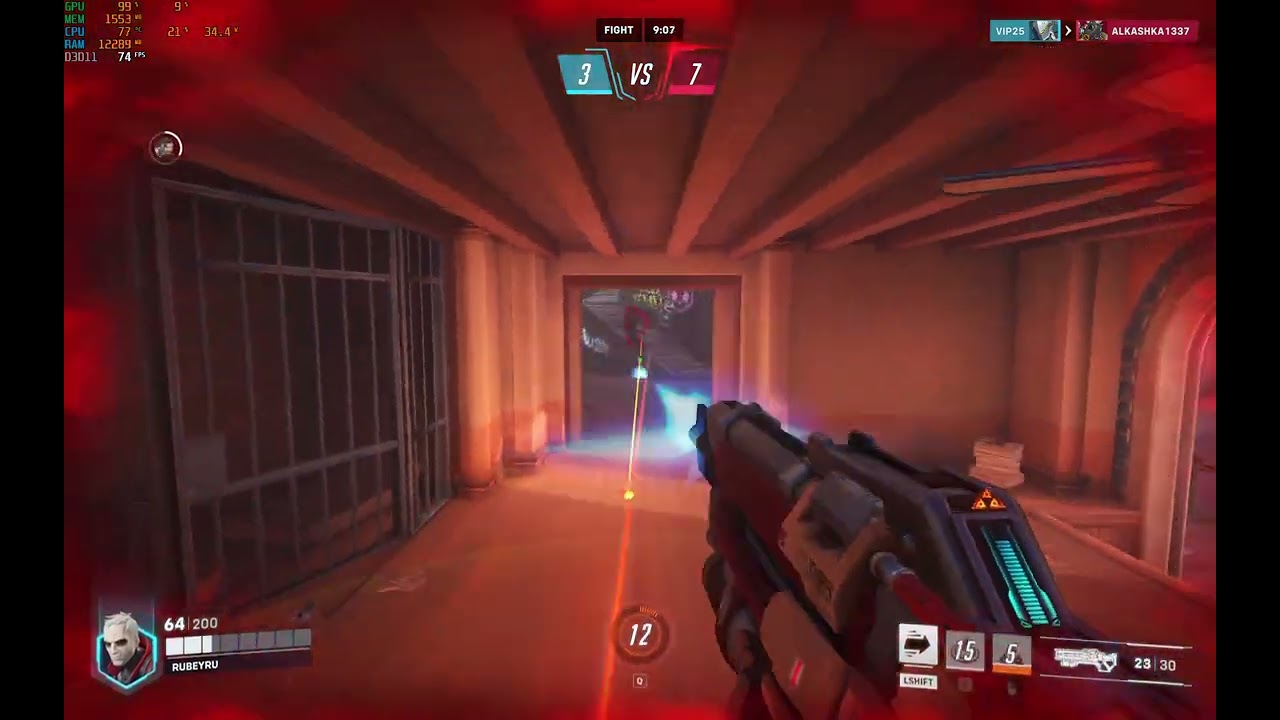 Intel i7-12700H Iris Xe Graphics Overwatch 2 MEDIUM settings test