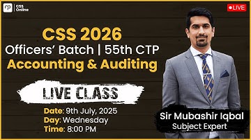 FREE CSS Accounting & Auditing with Sir Mubashir Iqbal 📚 | Free Class by Nearpeer 🎓