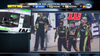 Tony Stewart fights with Joey Logano after 2013 Auto Club 400