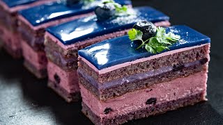 Blueberry Opera chocolate cakes