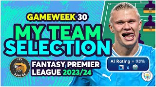 FPL WILDCARD TEAM SELECTION GAMEWEEK 30 | SALAH CAPTAIN? | Fantasy Premier League Tips 2023\/24