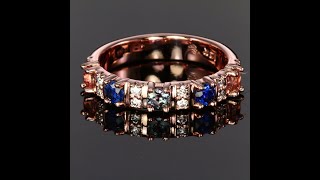 Five Stone Christopher Michael Designed Mothers Ring with Fine Diamonds