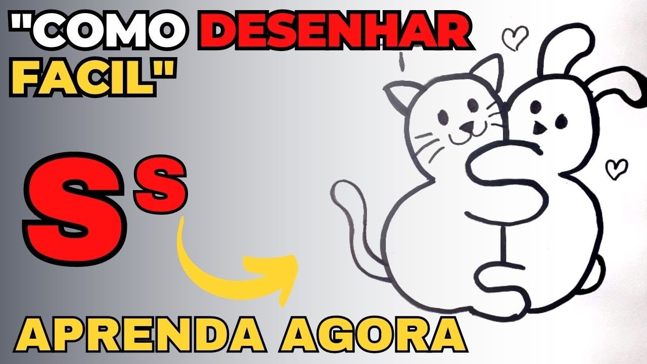 Como Desenhar Animais Usando Letras Facil | Tutorial - YouTube