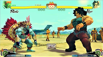 BLANKA VS HUGO | CPU VS CPU Ultra Street Fighter IV  (Hardest AI)