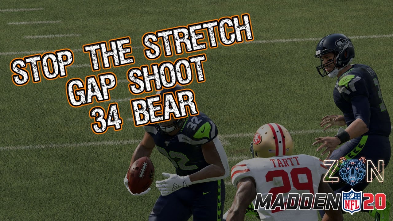 Easy Gap Shoot Run D from 3-4 Bear in Madden 20! - YouTube
