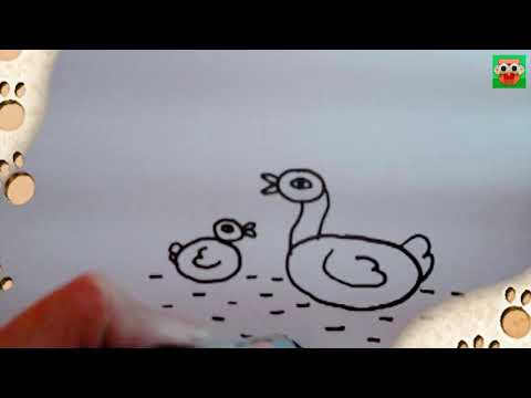 How to draw a duck easy step by step for kids,Hướng dẫn VẼ CON VỊT