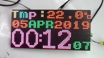 64x32 RGB Led Matrix Clock With esp8266