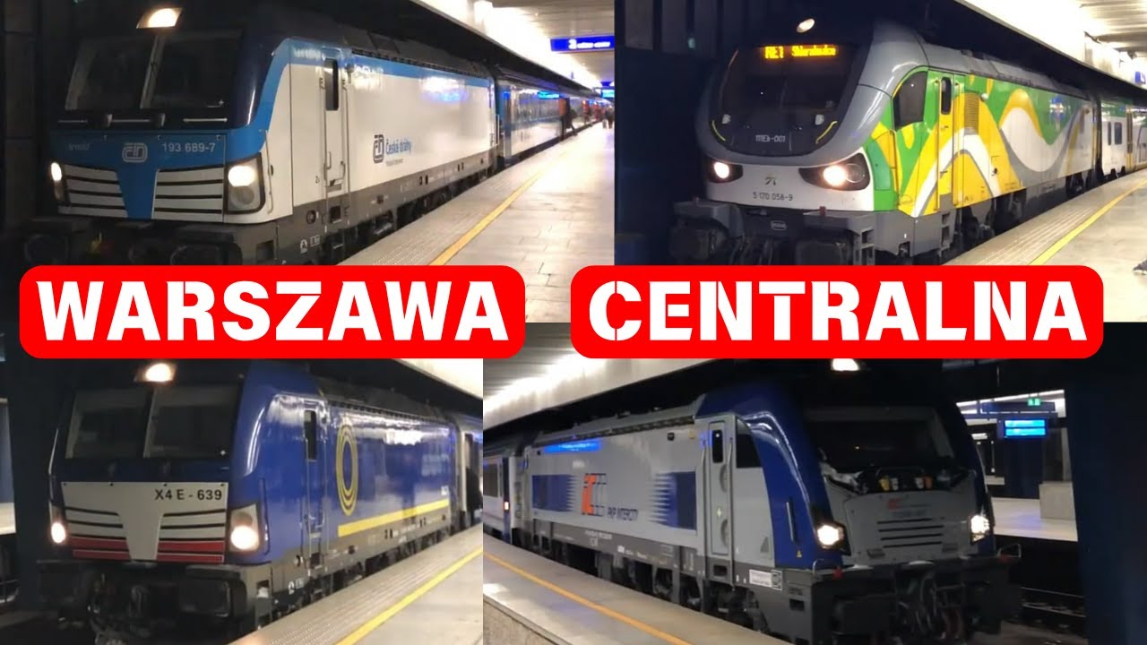Pociągi Warszawa Centralna lokomotywy czyste jak nigdy!!!