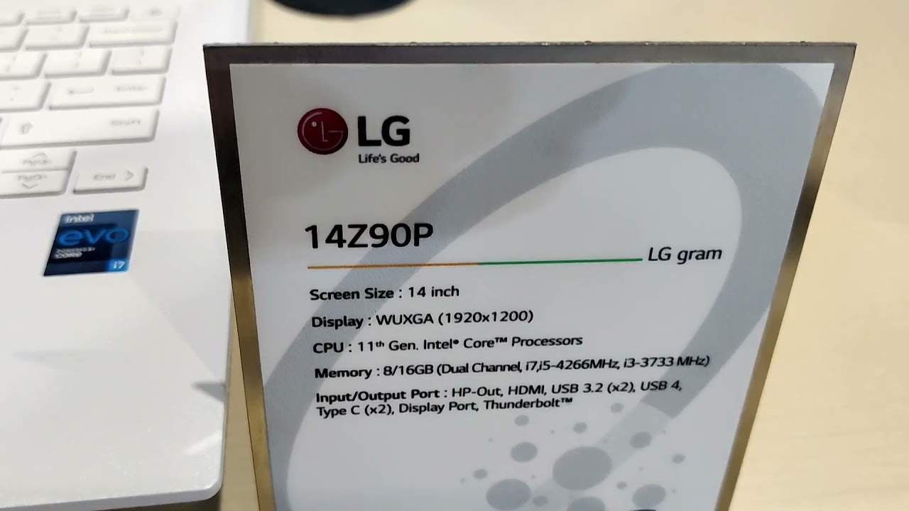 LG gram 14Z90P LG 14 inch Laptop 11th Generation