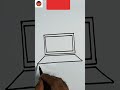 Easy Steps to Draw a Simple Laptop 🖥️