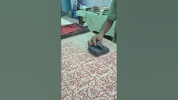 Block Printing on Saree