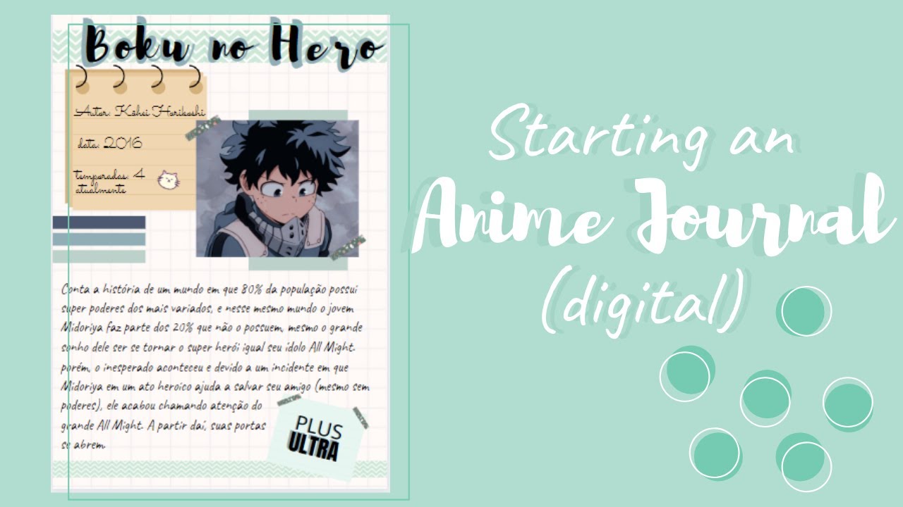 Starting an Anime Journal but DIGITAL | Anime journal with me - YouTube