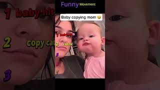 Baby's sassy copycat moments 💎 #babyfunny #relatable #shorts