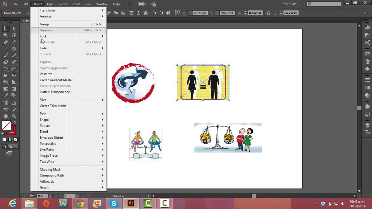 Crear Una Mascara De Recorte En Illustrator