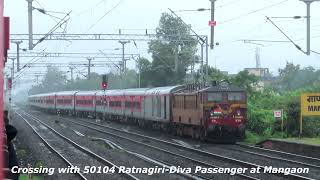 Dadar To Kudal Journey : 10103 CSMT - Madgaon Mandovi Express | Konkan Railway.