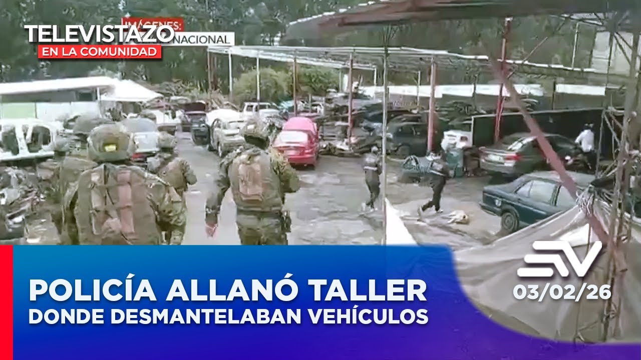 Policía allanó taller donde desmantelaban vehículos en Sangolquí | Televistazo en la Comunidad Quito
