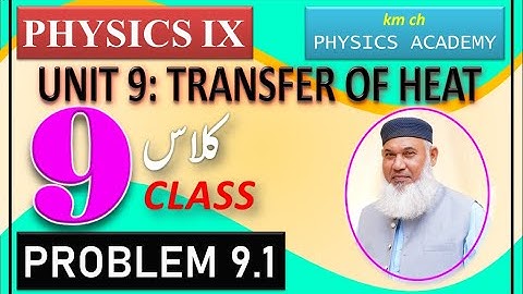 PROBLEM 9.1, Unit 9: Transfer of Heat, Class 9, Physics-IX