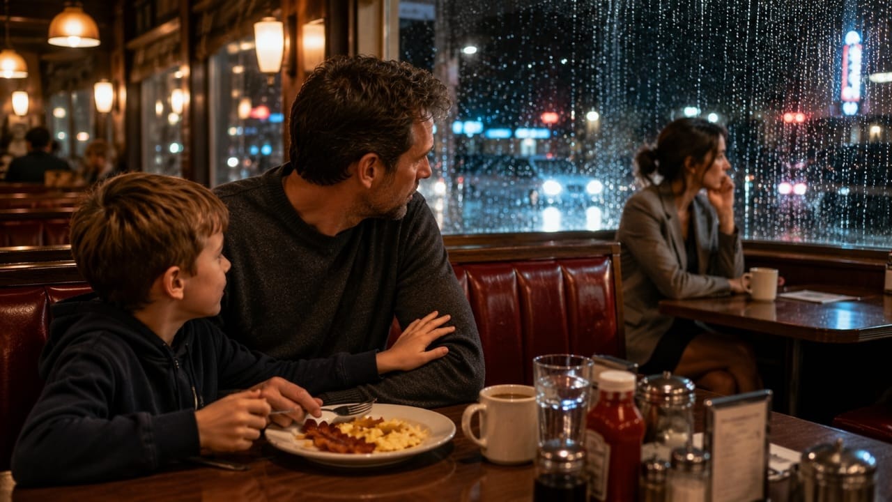 Deux chaises vides sous la pluie — Ce garçon de 9 ans a invité une inconnue à dîner… sans savoir qu’elle avait déjà changé la vie de son père quatre ans plus tôt