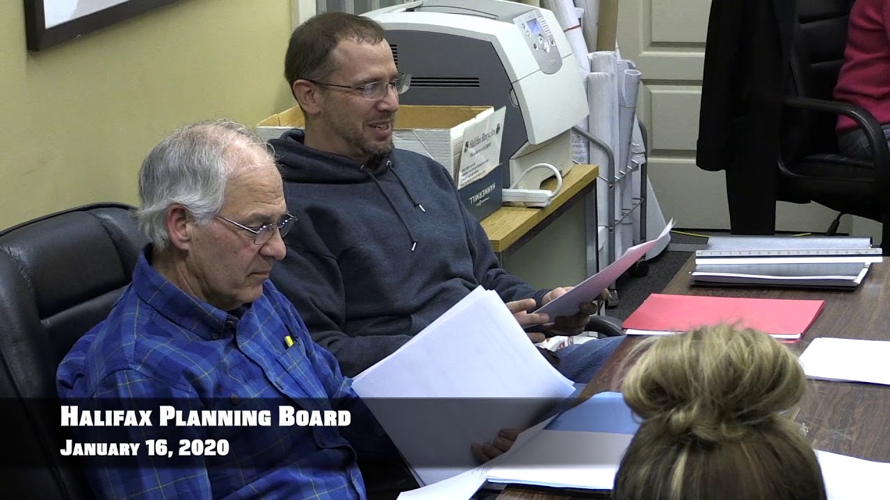 Halifax Planning Board 2020/01/16 YouTube