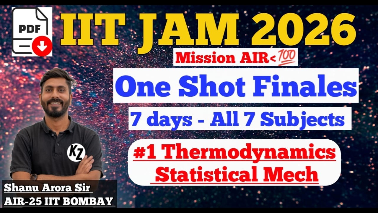 IIT JAM PHYSICS ONE SHOT REVISION #1 || Thermodynamics iit jam physics ...