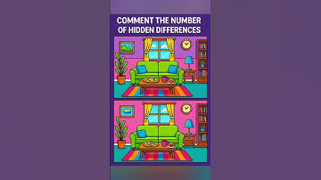 Test your IQ:comment the number of hidden differences ||#shorts #puzzle