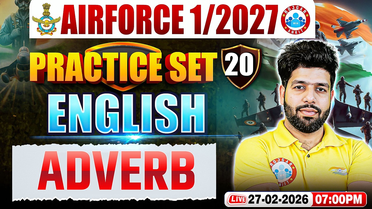 Airforce English X and Y Group Classes | Airforce English Practice Set | English For Airforce 1 2027