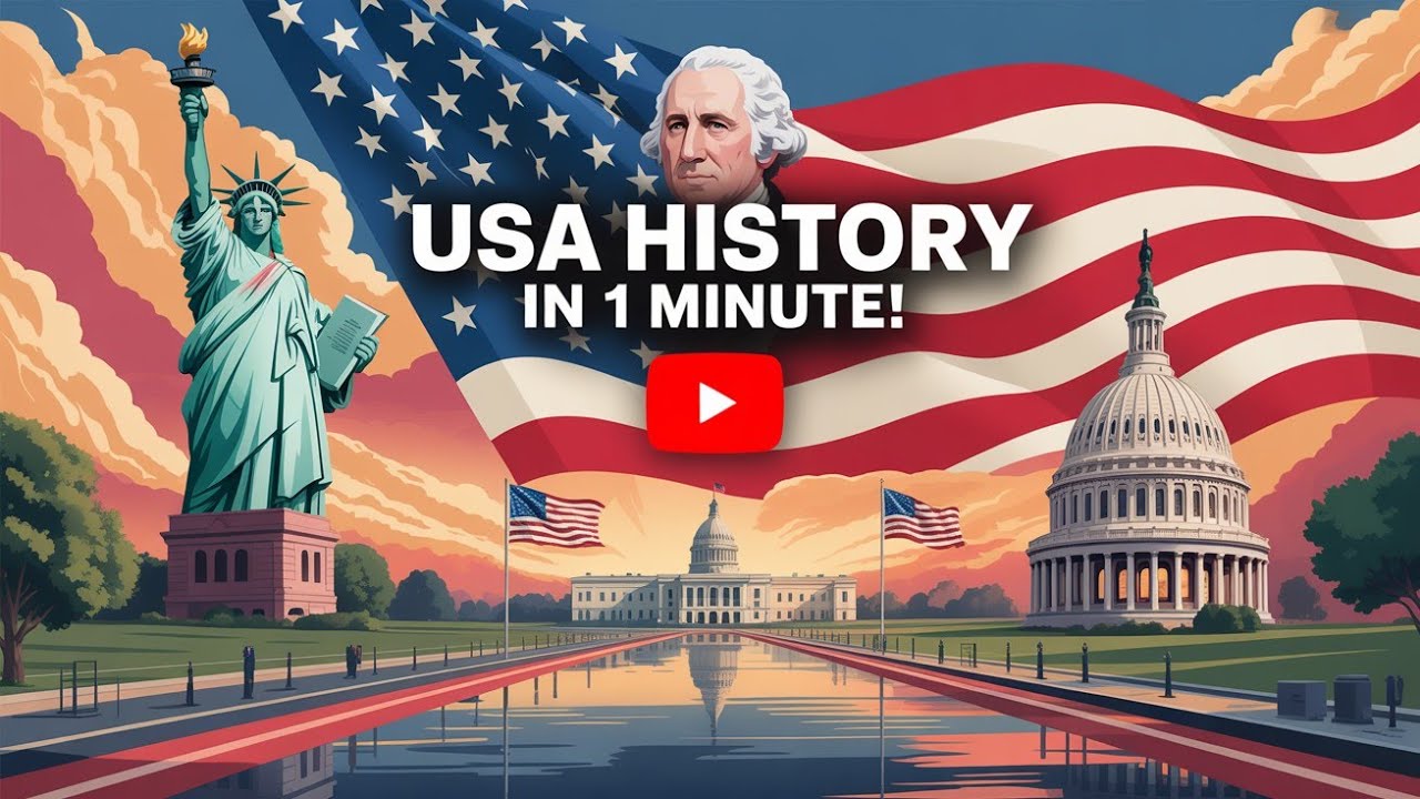 USA History in 1 Minute 🔥 | Full Story of America 🇺🇸 | From 13 Colonies to Superpower 🌎