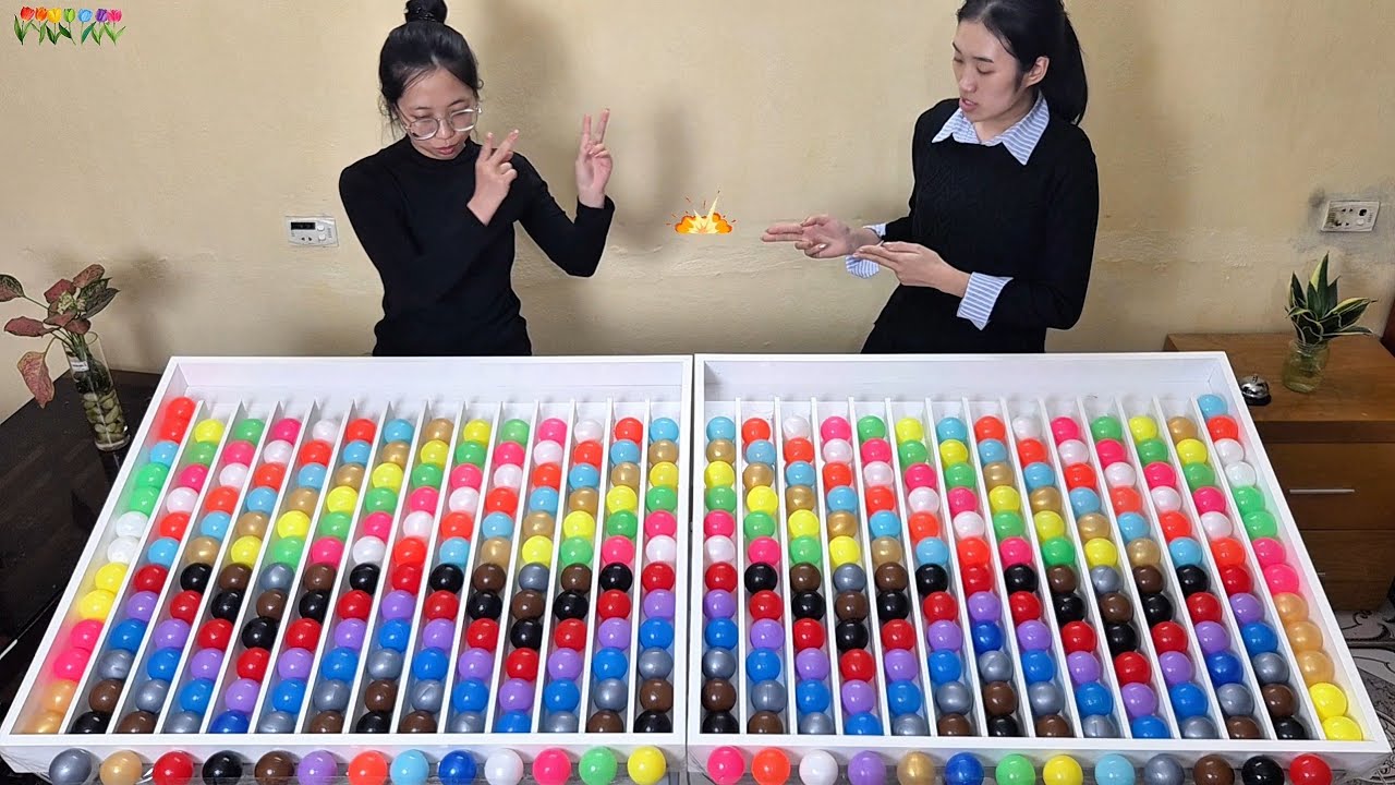 🎧 Relaxing Color Ball Sorting with Gentle ASMR | Calm but Competitive