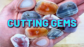 Cutting AUSTRALIAN Gems // Colorful Agate Nodules