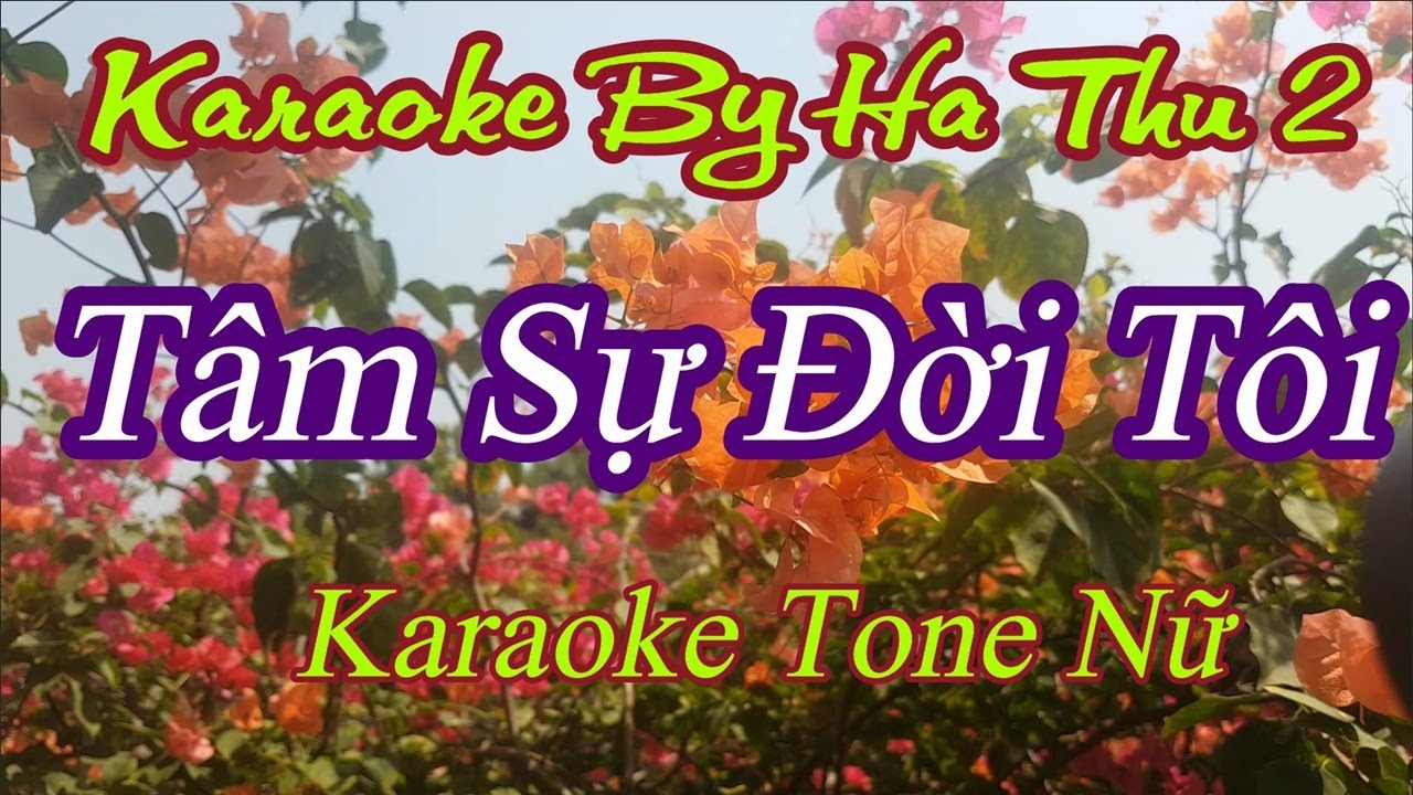 Karaoke Tâm Sự Đời Tôi | Tone Nữ | Karaoke By Ha Thu 2