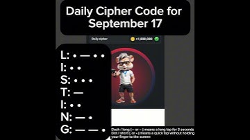 Daily Cipher Code for September 17 #hamsterkombatdailycipher #ciphercodes #dailycipher