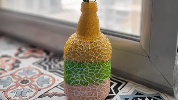 DIY handpainted bottle | quick home decor |Summer Project made easy | full tutorial