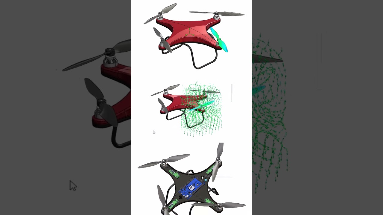 Rotating Region floefd / Solidworks Flow Analysis Over Drone Propeller 