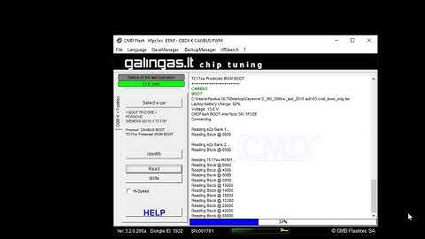 CMDFlash chip tuning tool in action: Porsche Cayenne S 3.6T SDI10.3 read